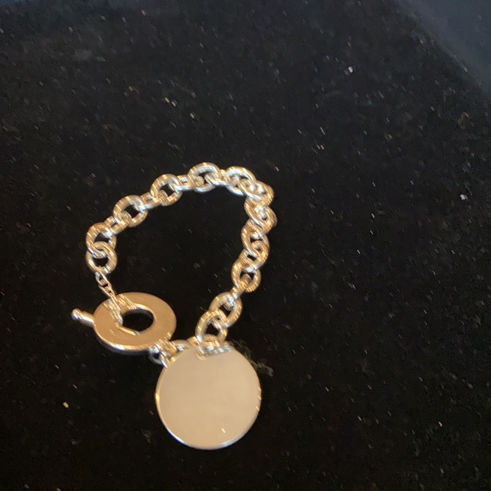Tiffany inspired silver bracelet labeled 925